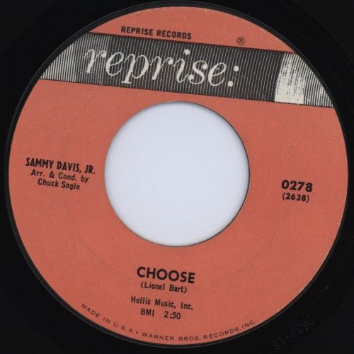 Sammy Davis Jr. - Choose / Bee-Bom - laurelcanyonvinyl