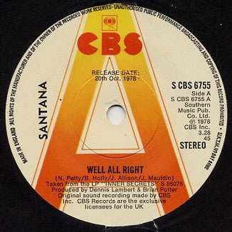 Santana - Well All Right - laurelcanyonvinyl