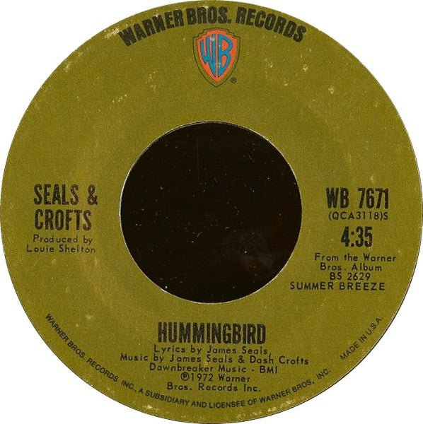 Seals & Crofts - Hummingbird / Say - laurelcanyonvinyl