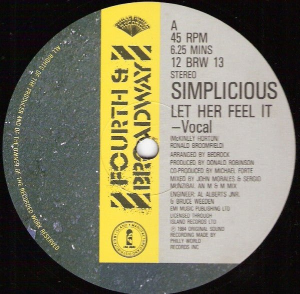 Simplicious - Let Her Feel It - laurelcanyonvinyl