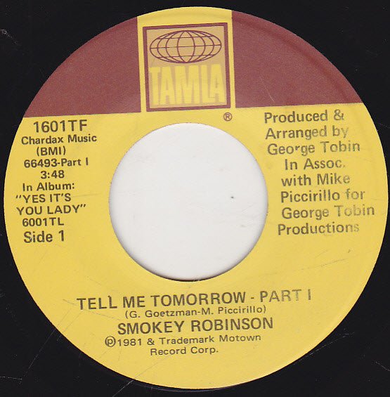 Smokey Robinson - Tell Me Tomorrow - Part I & Part II - laurelcanyonvinyl