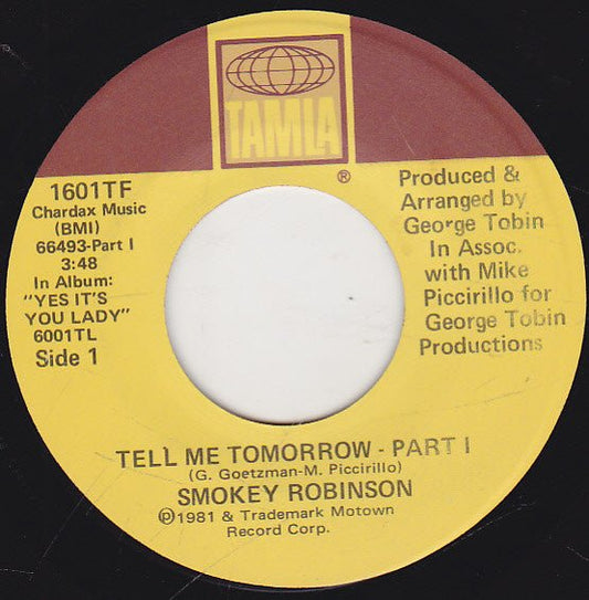 Smokey Robinson - Tell Me Tomorrow - Part I & Part II - laurelcanyonvinyl