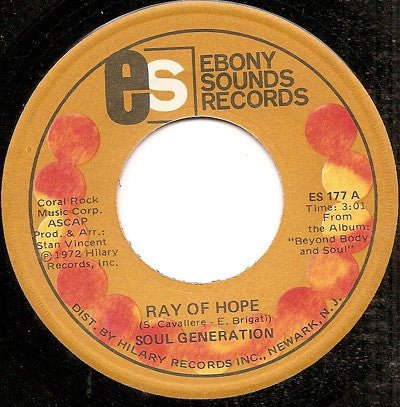 Soul Generation - Ray Of Hope / Young Bird - laurelcanyonvinyl