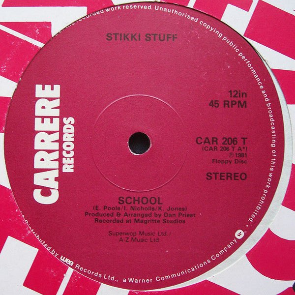 Stikki Stuff - School - laurelcanyonvinyl