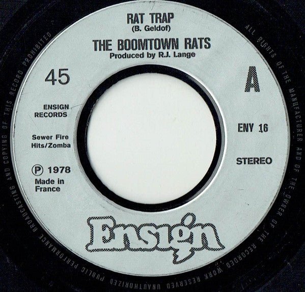 The Boomtown Rats - Rat Trap - laurelcanyonvinyl