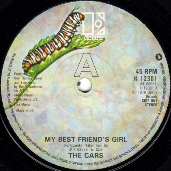 The Cars - My Best Friend's Girl - laurelcanyonvinyl