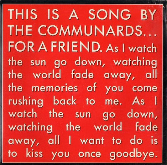 The Communards - For A Friend - laurelcanyonvinyl