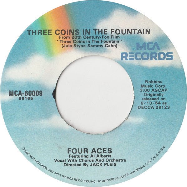 The Four Aces Featuring Al Alberts - Three Coins In The Fountain / A Garden In The Rain - laurelcanyonvinyl