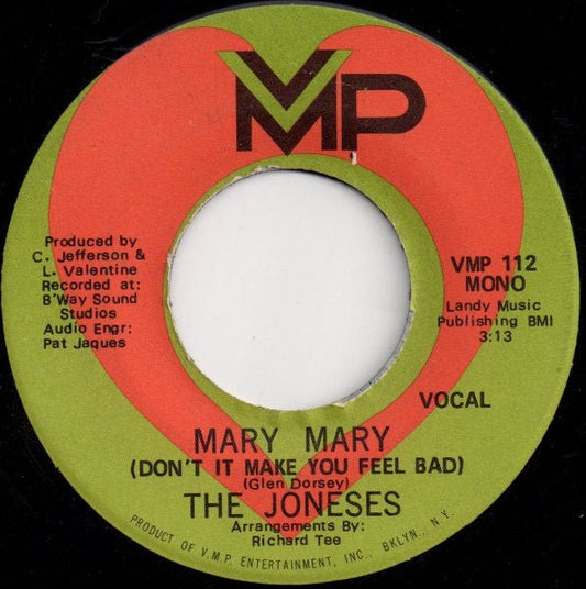 The Joneses - Mary Mary (Don't It Make You Feel Bad) - laurelcanyonvinyl