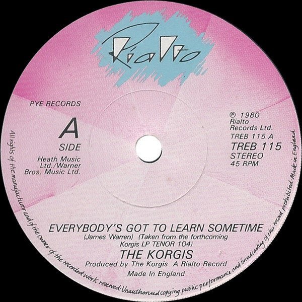 The Korgis - Everybody's Got To Learn Sometime - laurelcanyonvinyl