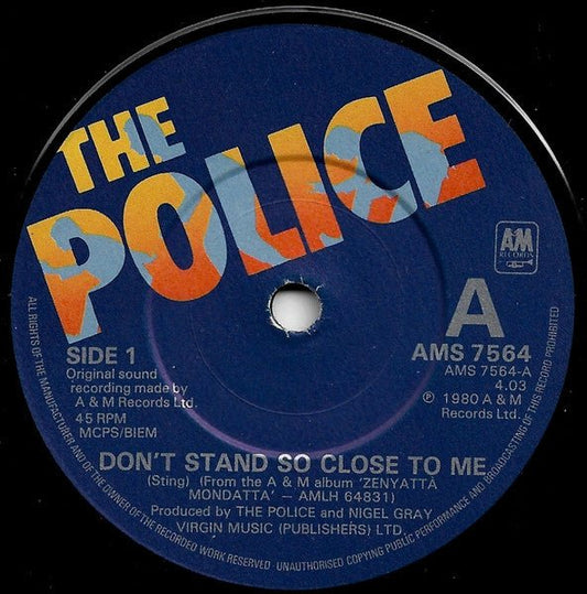 The Police - Don't Stand So Close To Me - laurelcanyonvinyl