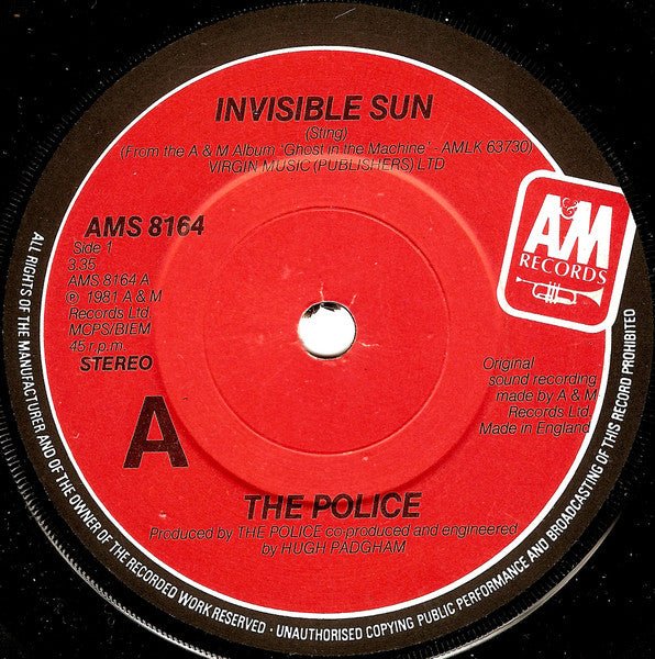 The Police - Invisible Sun - laurelcanyonvinyl