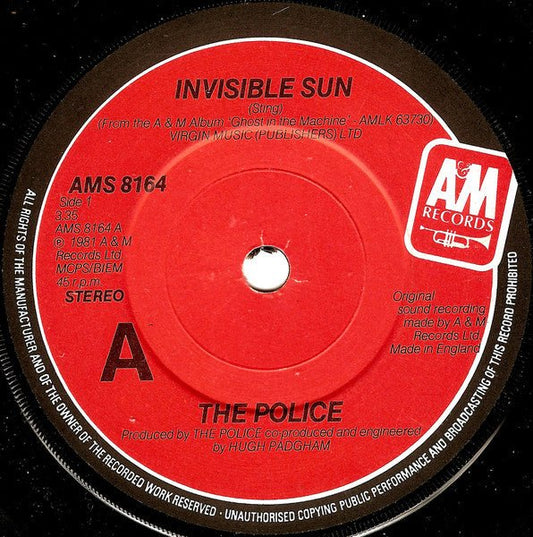 The Police - Invisible Sun - laurelcanyonvinyl
