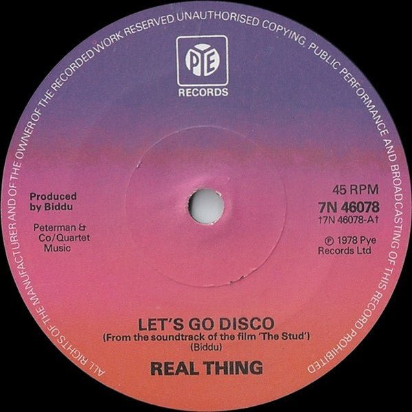 The Real Thing - Let's Go Disco - laurelcanyonvinyl