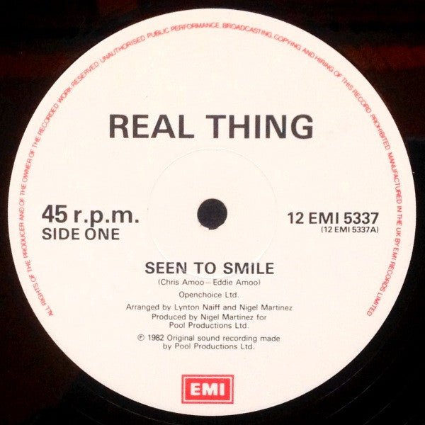 The Real Thing - Seen To Smile - laurelcanyonvinyl