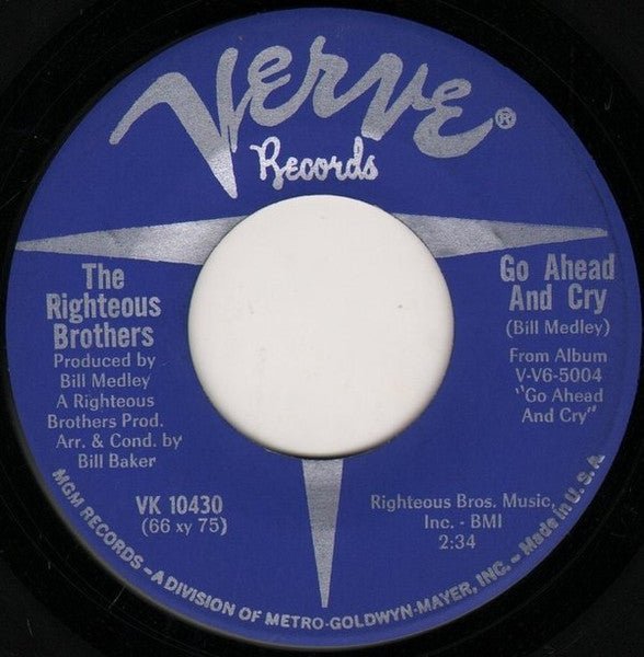 The Righteous Brothers - Go Ahead And Cry - laurelcanyonvinyl