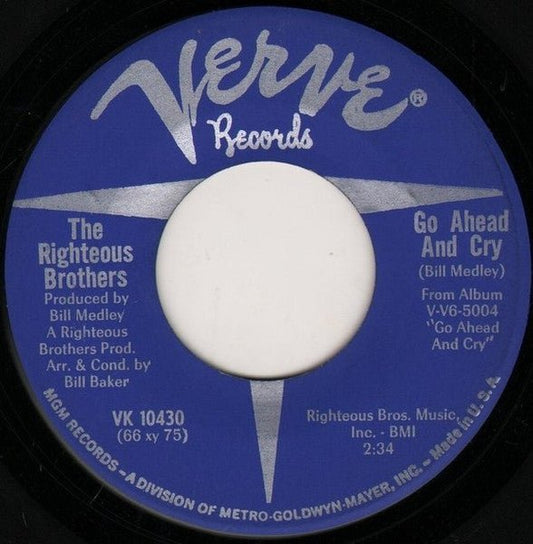The Righteous Brothers - Go Ahead And Cry - laurelcanyonvinyl