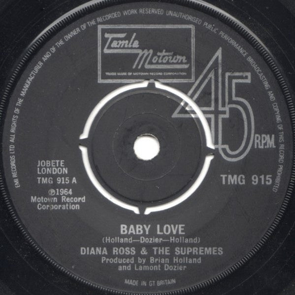 The Supremes - Baby Love - laurelcanyonvinyl