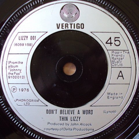 Thin Lizzy - Don't Believe A Word - laurelcanyonvinyl