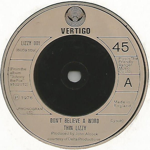 Thin Lizzy - Don't Believe A Word - laurelcanyonvinyl