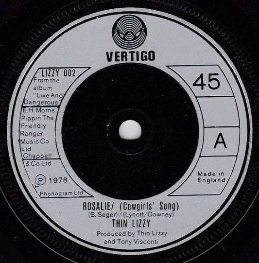 Thin Lizzy - Rosalie/ (Cowgirls' Song) - laurelcanyonvinyl