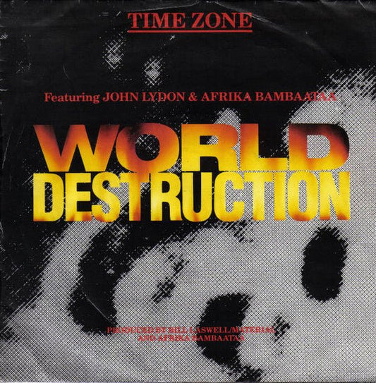 Time Zone Featuring John Lydon & Afrika Bambaataa - World Destruction - laurelcanyonvinyl