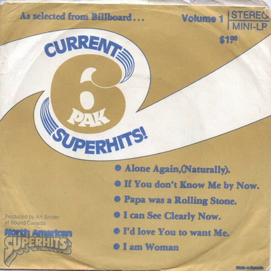 Various - Current Superhits - 6 Pak: Volume 1 - laurelcanyonvinyl