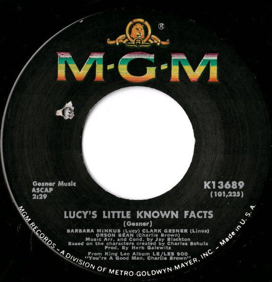 Various - Lucy's Little Known Facts / Snoopy's Suppertime - laurelcanyonvinyl