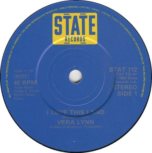Vera Lynn / The Victory Group - I Love This Land / The Victory Theme - laurelcanyonvinyl