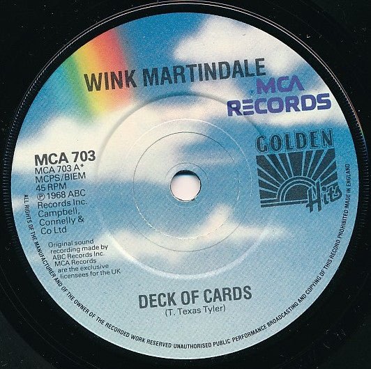 Wink Martindale / Lee Marvin - Deck Of Cards / Wand'rin Star - laurelcanyonvinyl